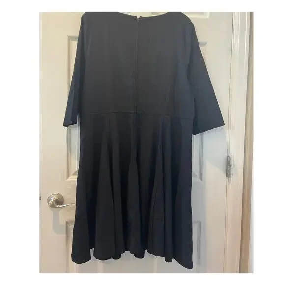 Unique Vintage Black Swing Dress Sz 4X NWOT #66 - Picture 4 of 4